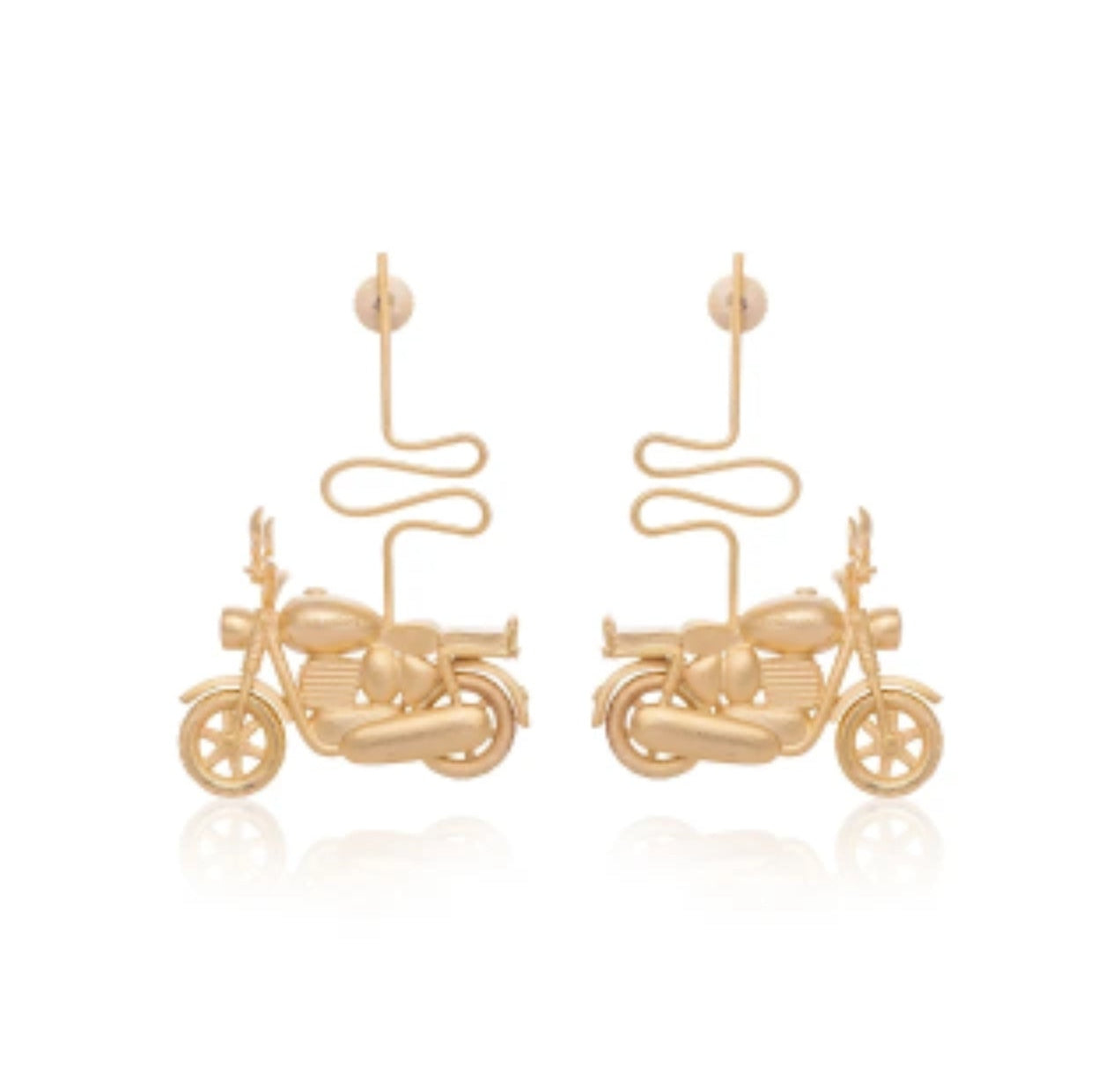Motor cycle Earrings (Gold)