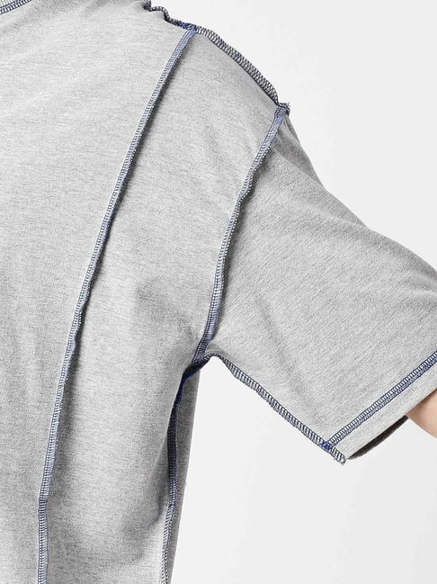 Blamblack Grey Comfort Fit Solid Tee