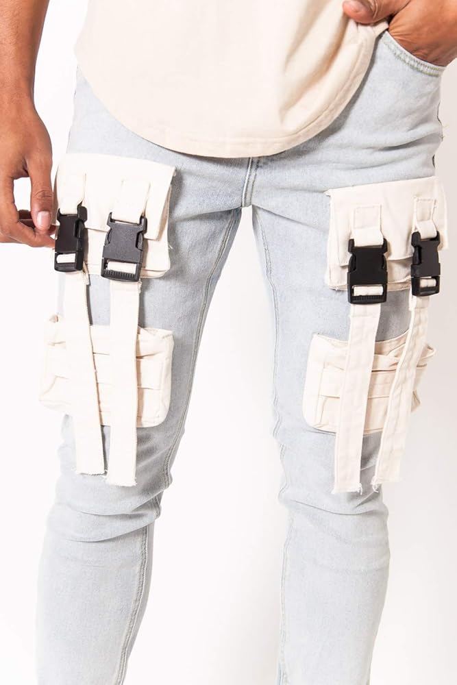 Sixth June Blue Tactical Pocket Jeans