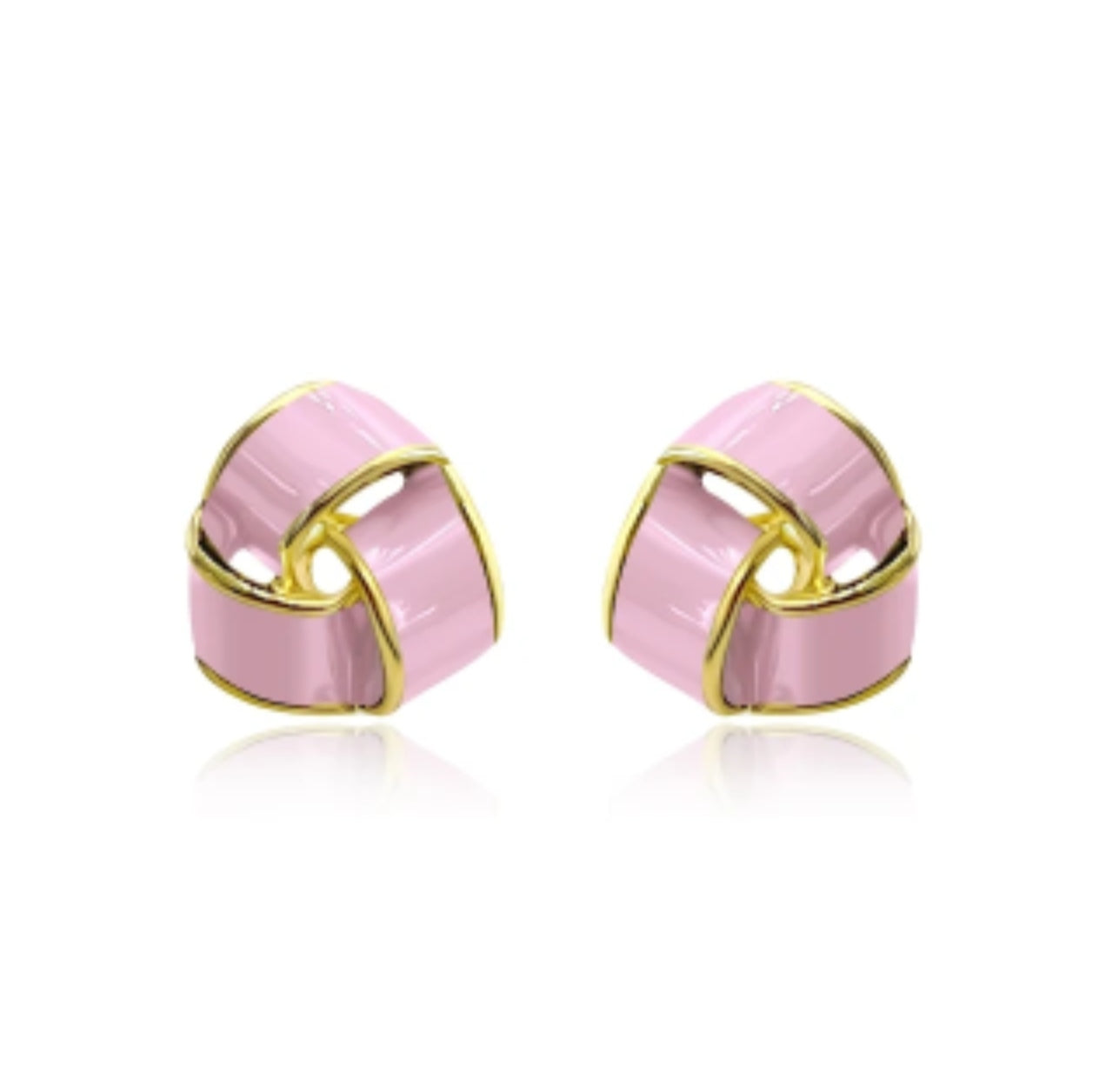 Gold/Pink Knot Earrings