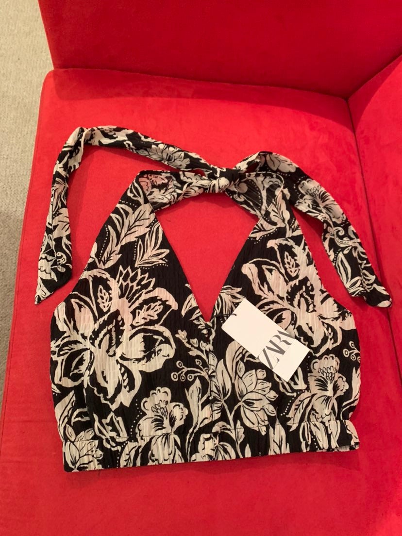 Zara Black & White Floral Set