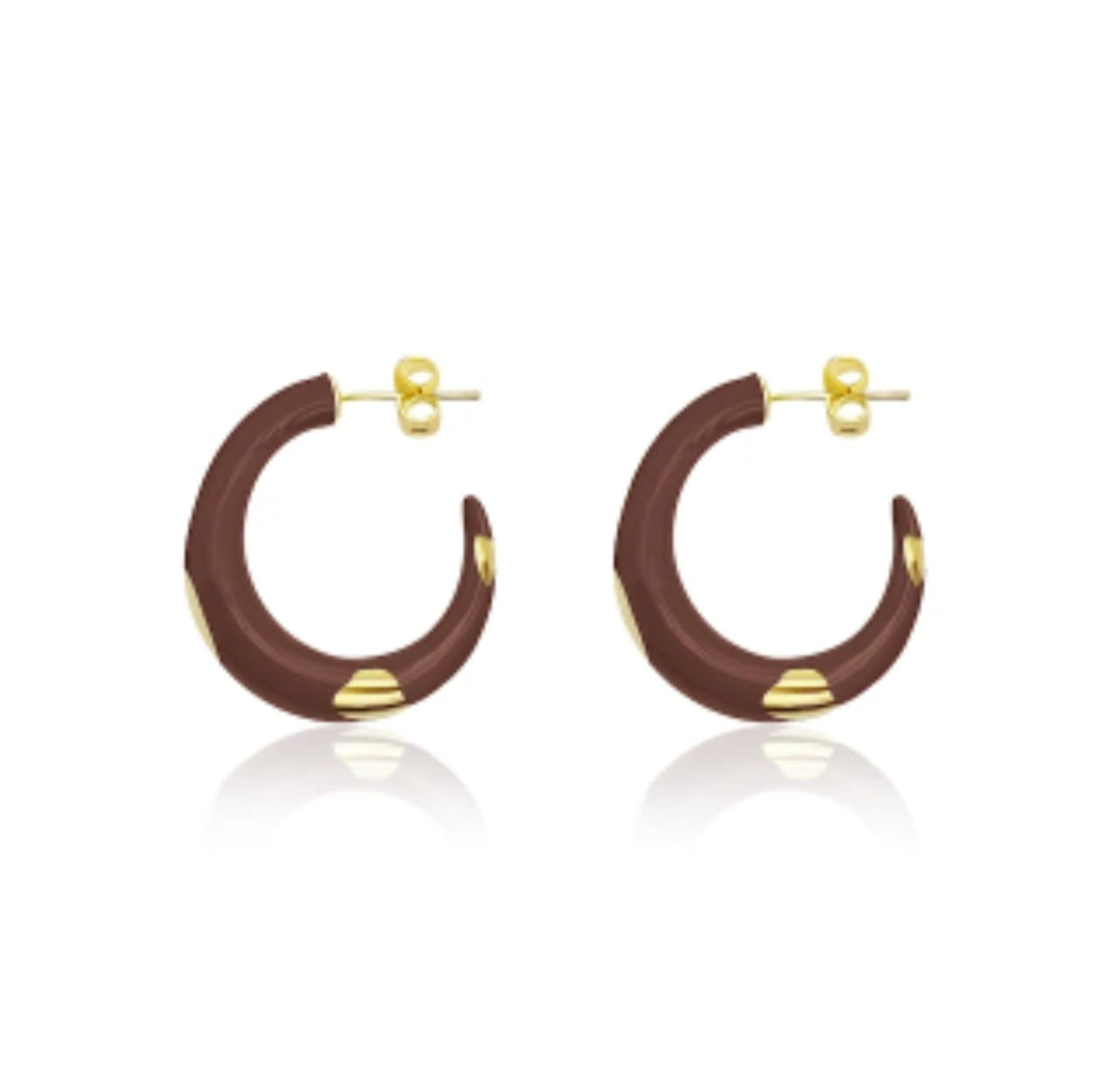 Gold/Brown half hoop