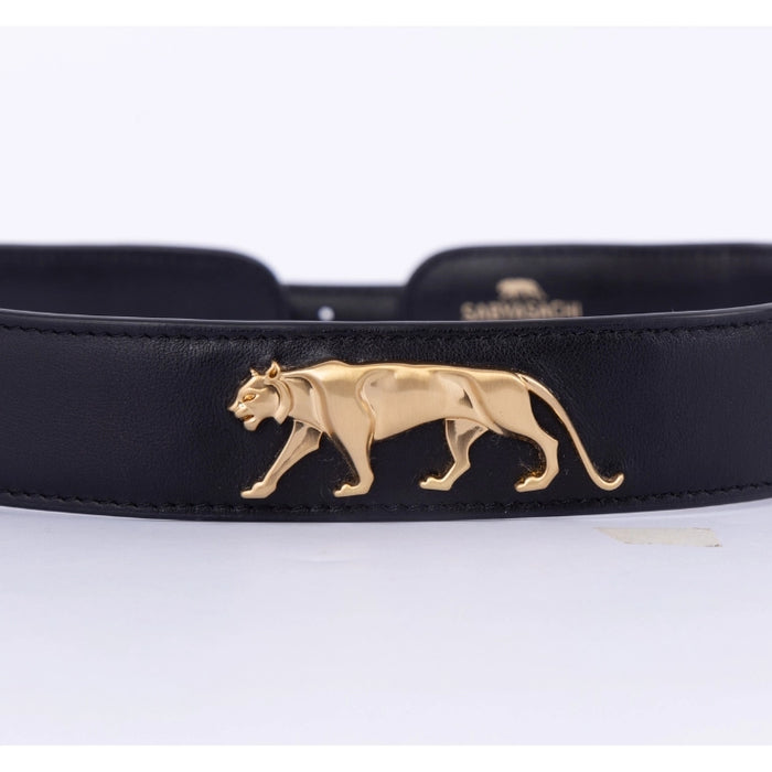 Sabyasachi Royal Bengal Tiger Embellished Black Leather Belt