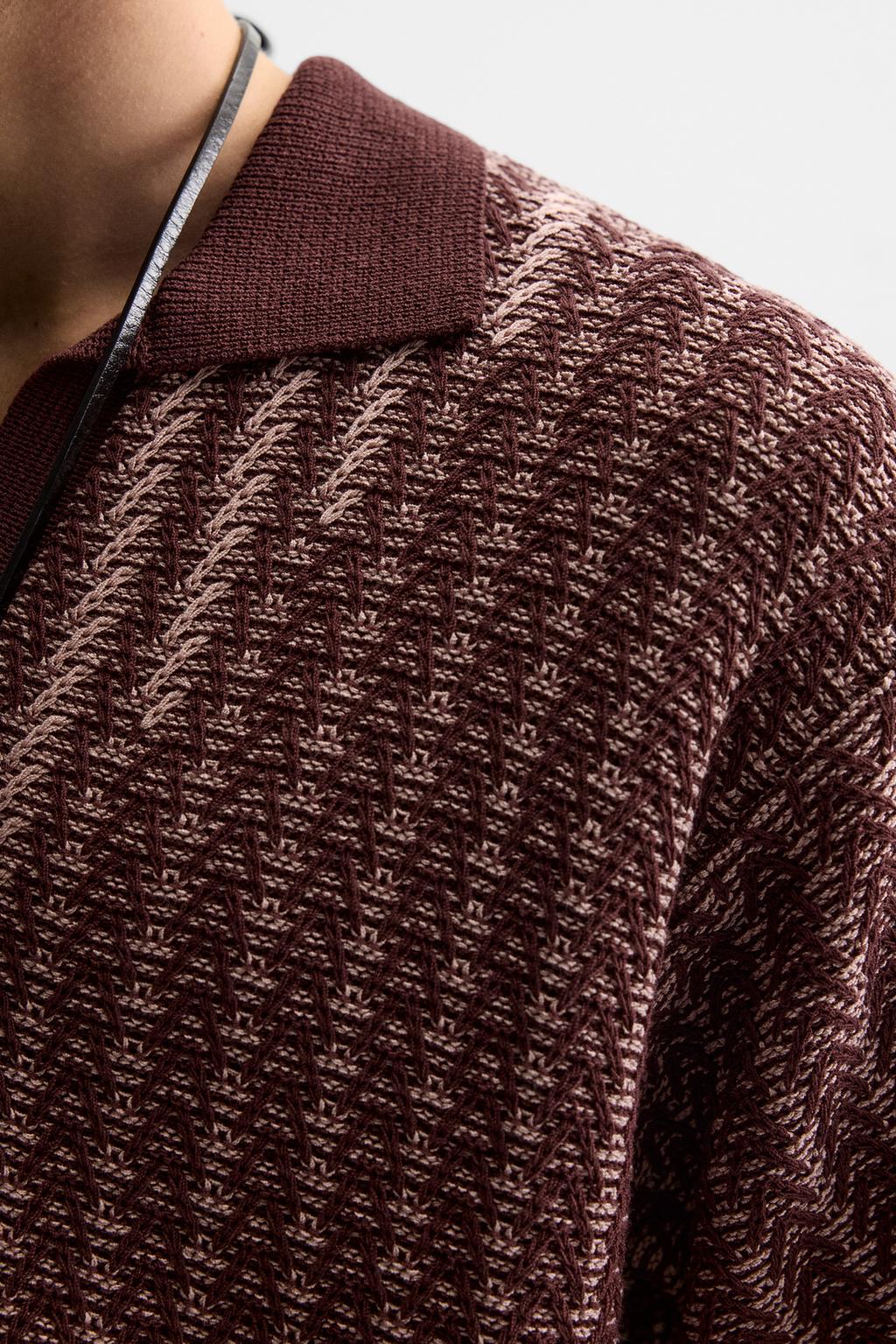 Zara Maroon Polo Tee