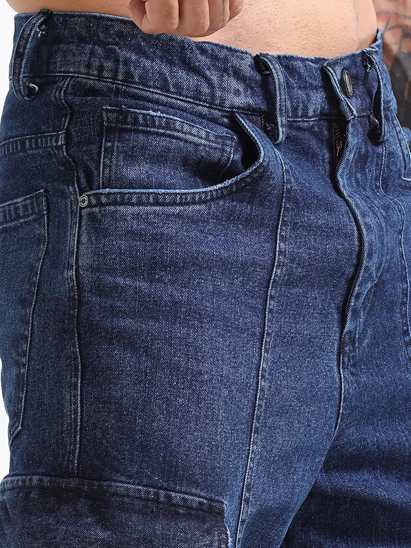 Italian Colony Blue Cargo Jeans
