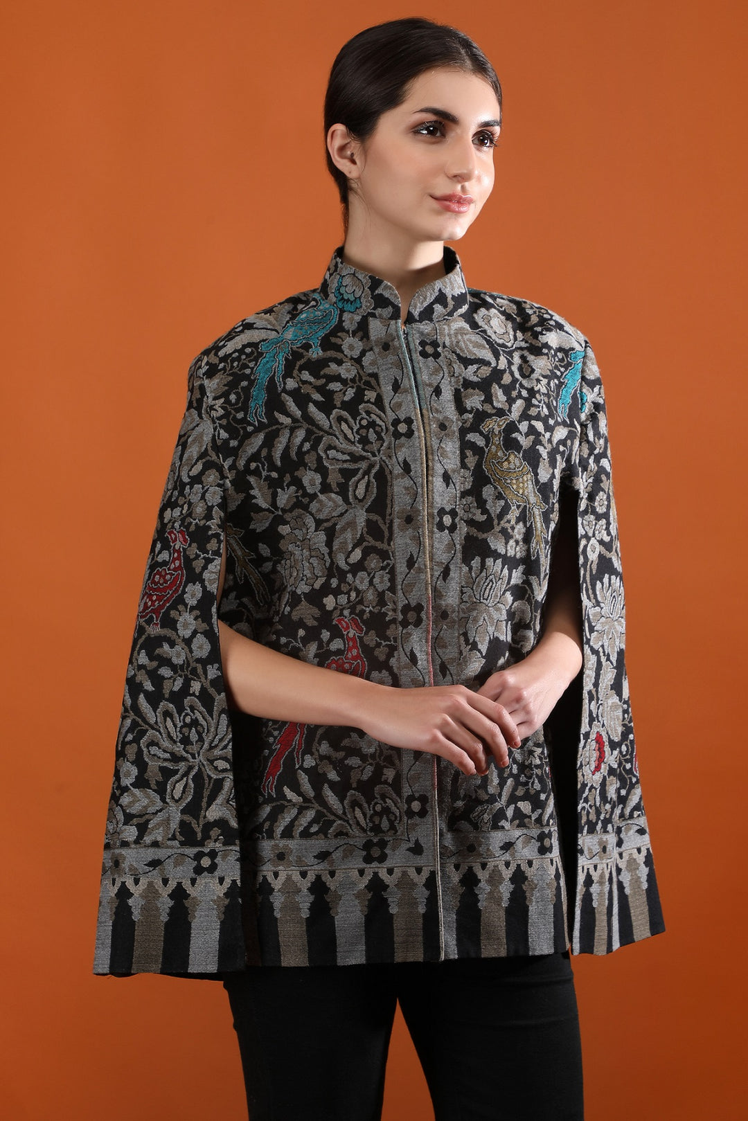 DUSALA INDIA RAVYA FINE WOOL SILK KANI CAPE