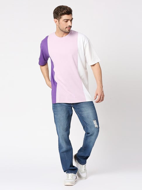 Blamblack Multi Cotton Comfort Fit Colour Block Tee