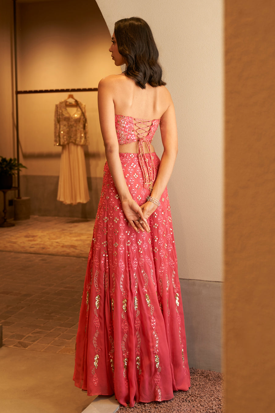 Tamanna Punjabi Kapoor pink Lehenga (Set of 2)