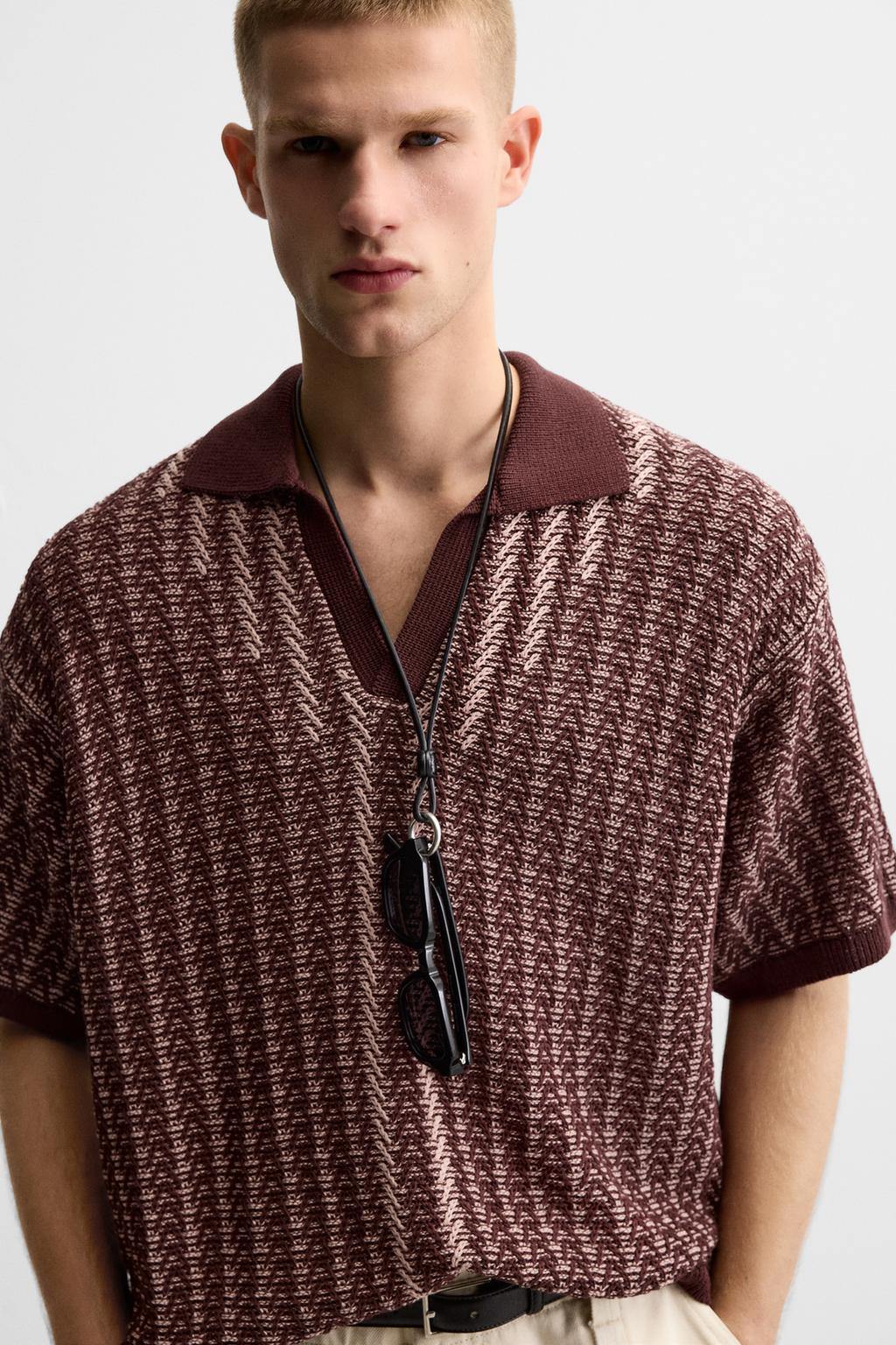 Zara Maroon Polo Tee
