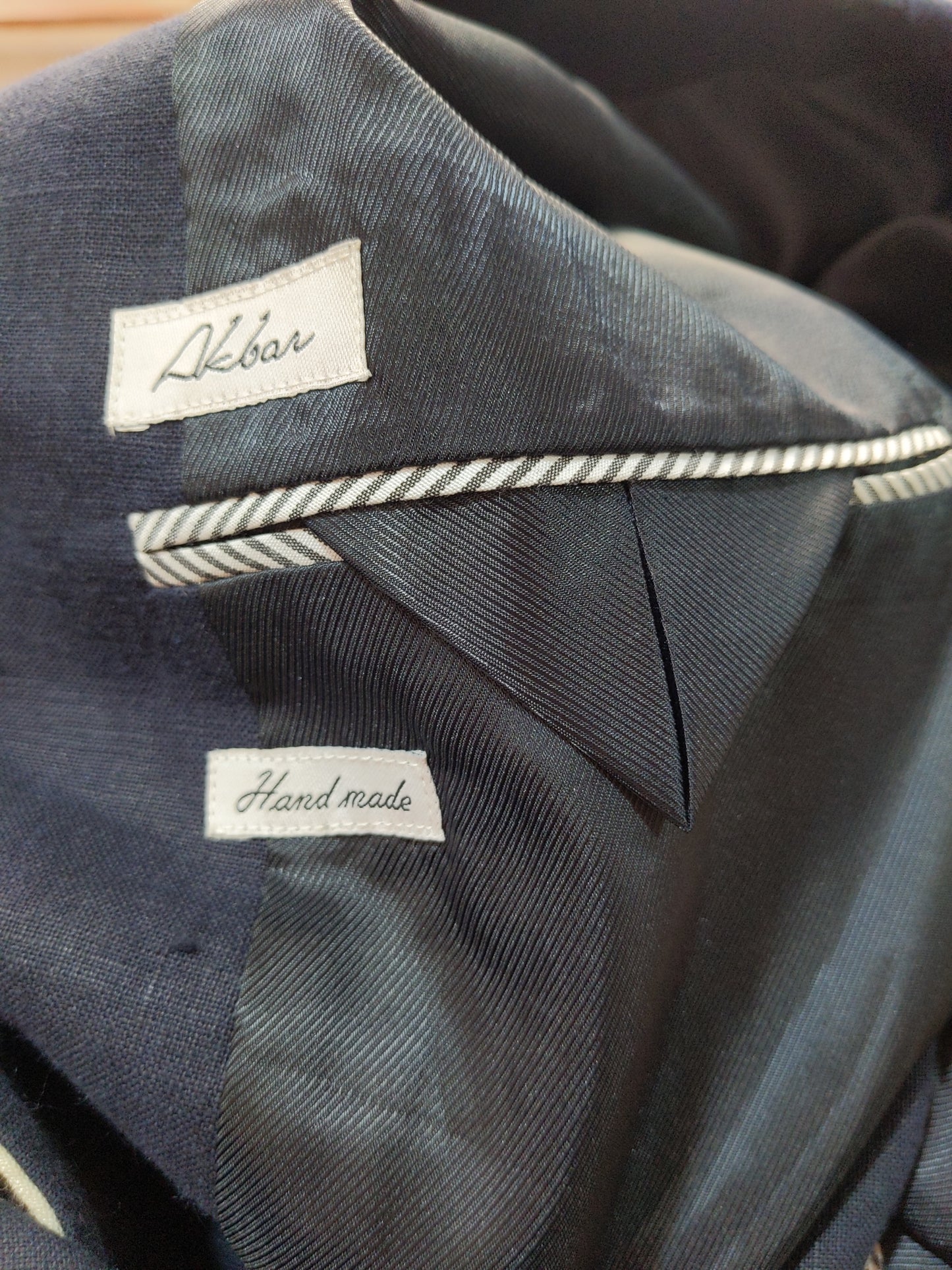 Akbar Blueish Black Textured Blazer