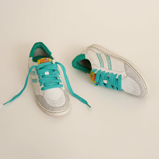 Gully Labs Teal Lace-Up Sneakers