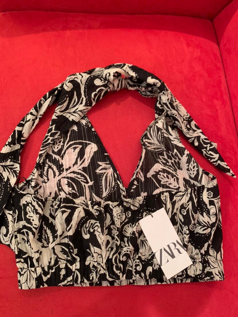 Zara Black & White Floral Set