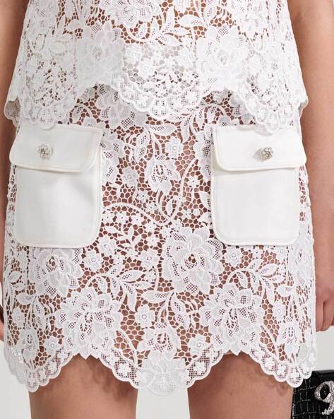 Self Portrait White Skirt