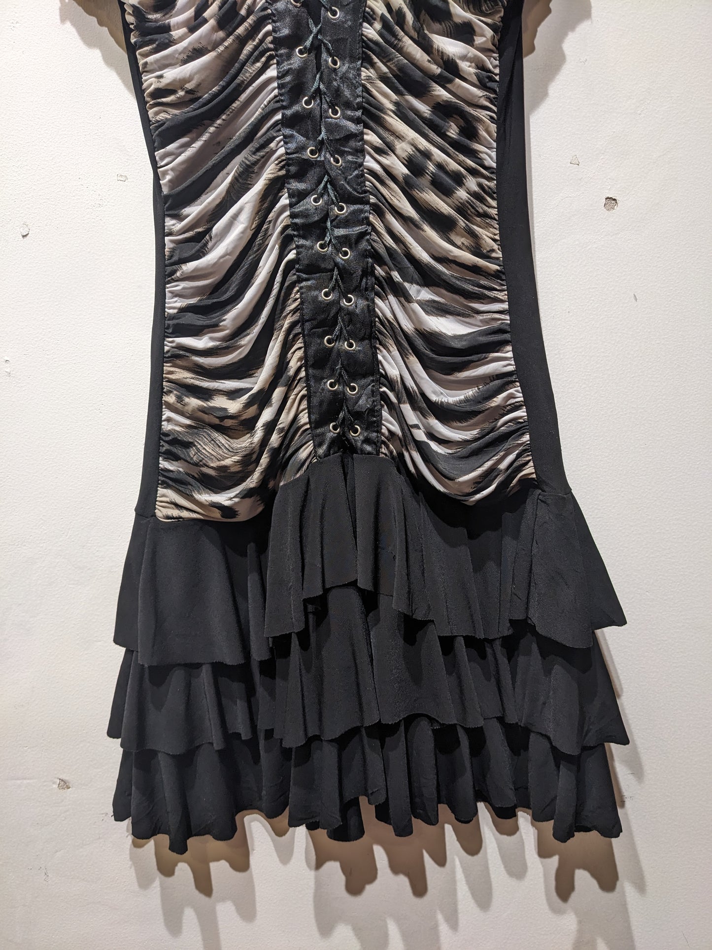 Lambada Rara Cheetah Print flare Mini Dress