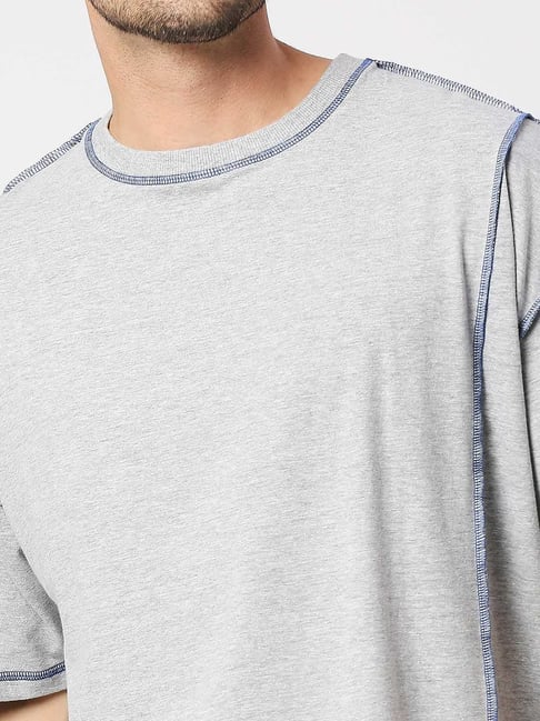 Blamblack Grey Comfort Fit Solid Tee