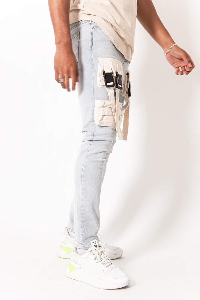 Sixth June Blue Tactical Pocket Jeans