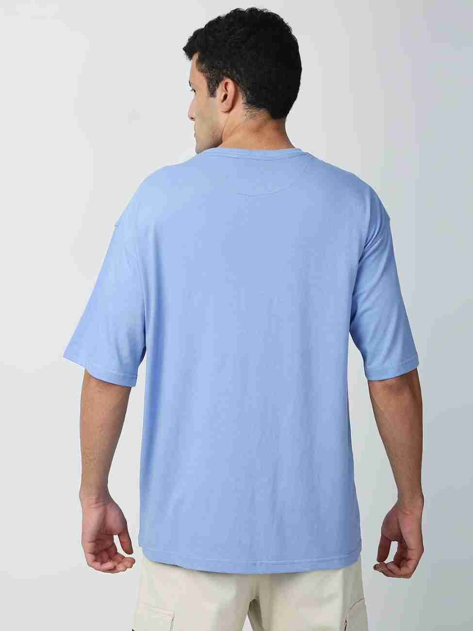 Blamblack Blue Regular Fit Printed Tee