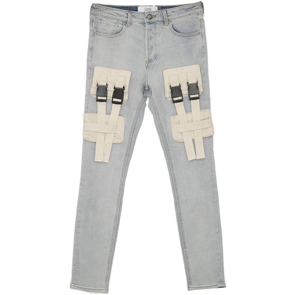 Sixth June Blue Tactical Pocket Jeans