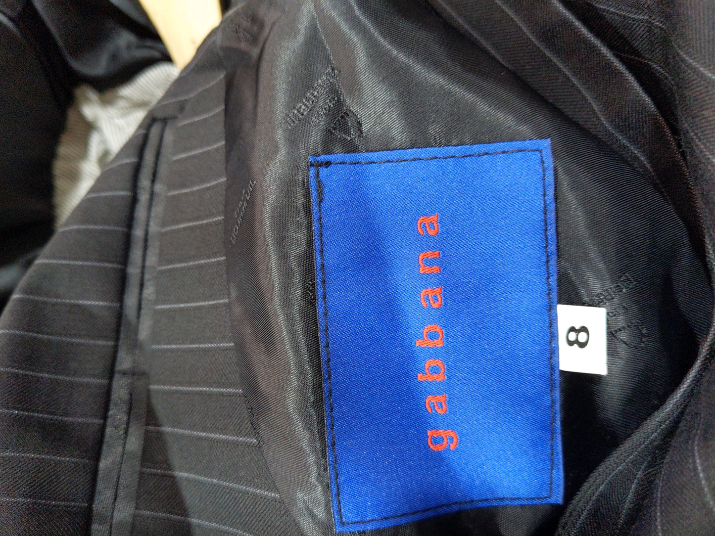 Gabbana Plain Black Blazer With Stripes