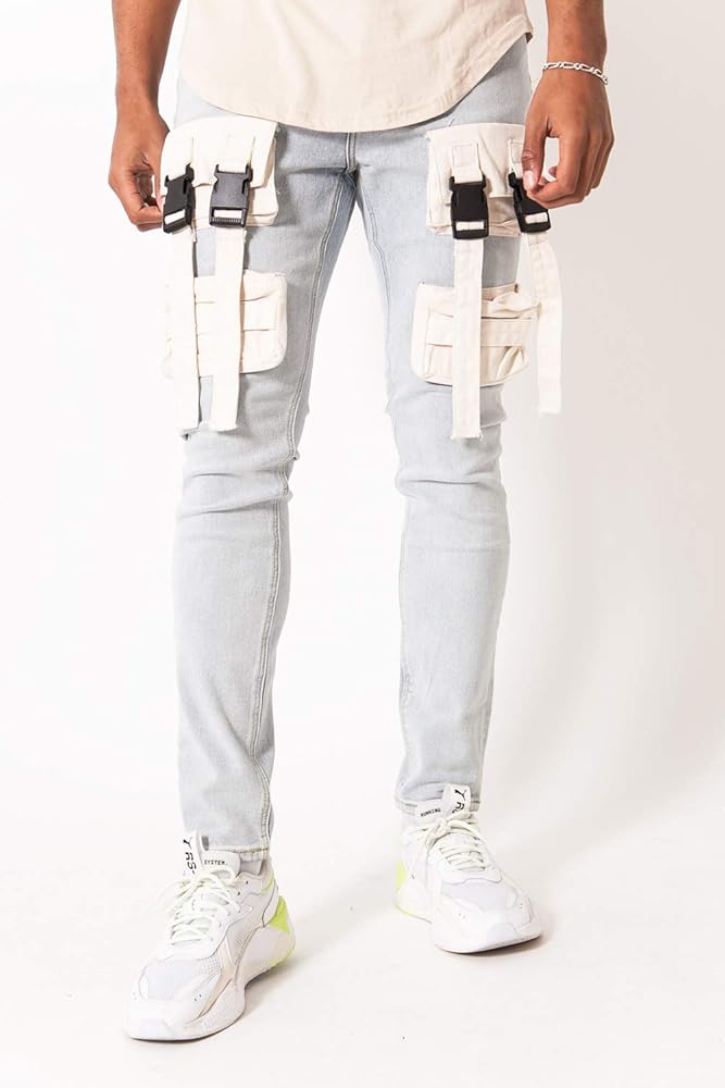 Sixth June Blue Tactical Pocket Jeans