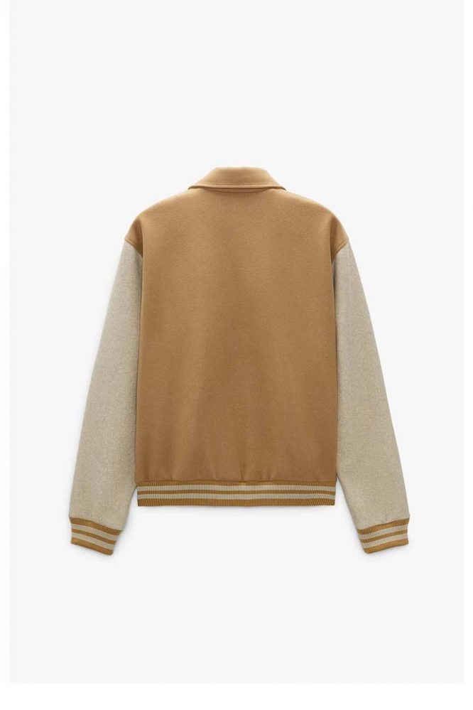 Zara Contrast Varsity Jacket