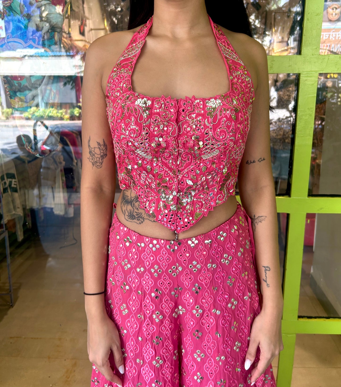 Tamanna Punjabi Kapoor pink Lehenga (Set of 2)