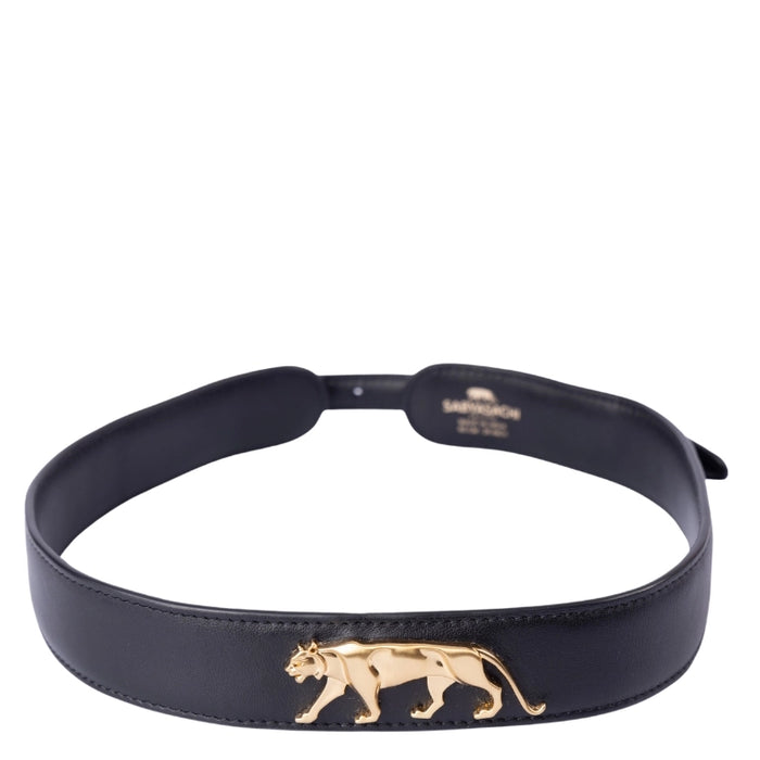 Sabyasachi Royal Bengal Tiger Embellished Black Leather Belt