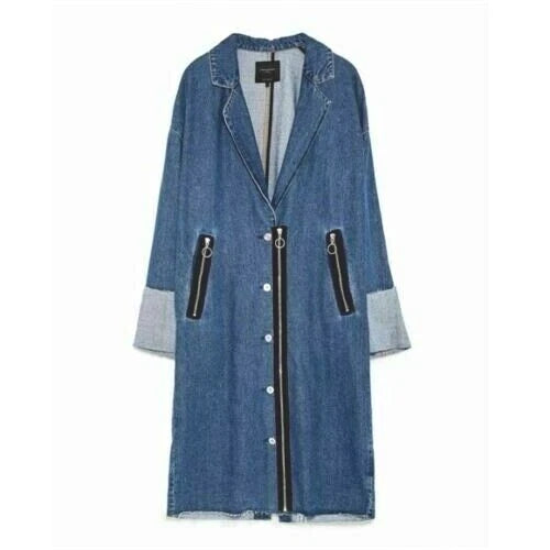 Zara Denim Trench Coat