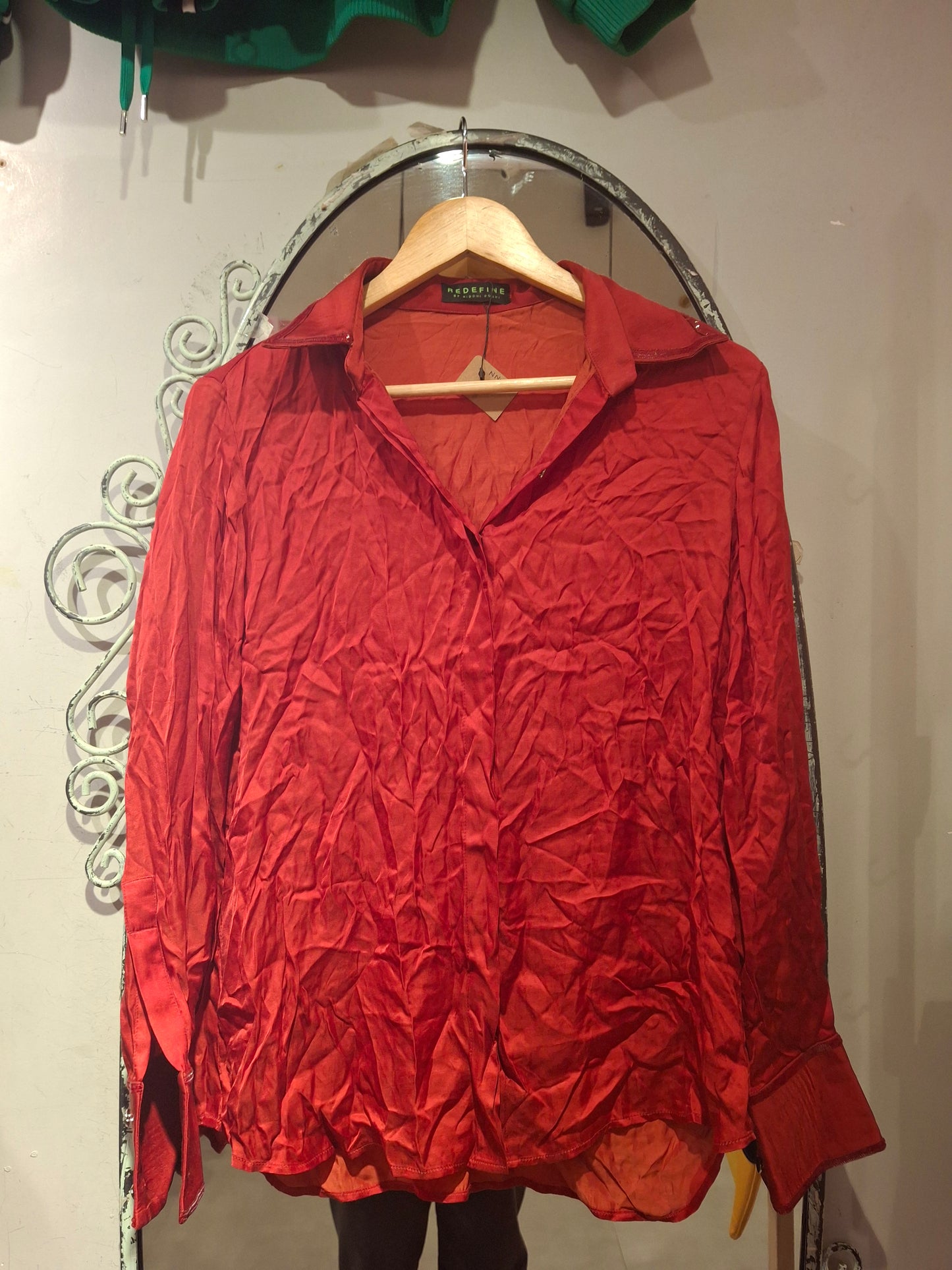 Redifine by Riddhi Doshi Red Silk shirt