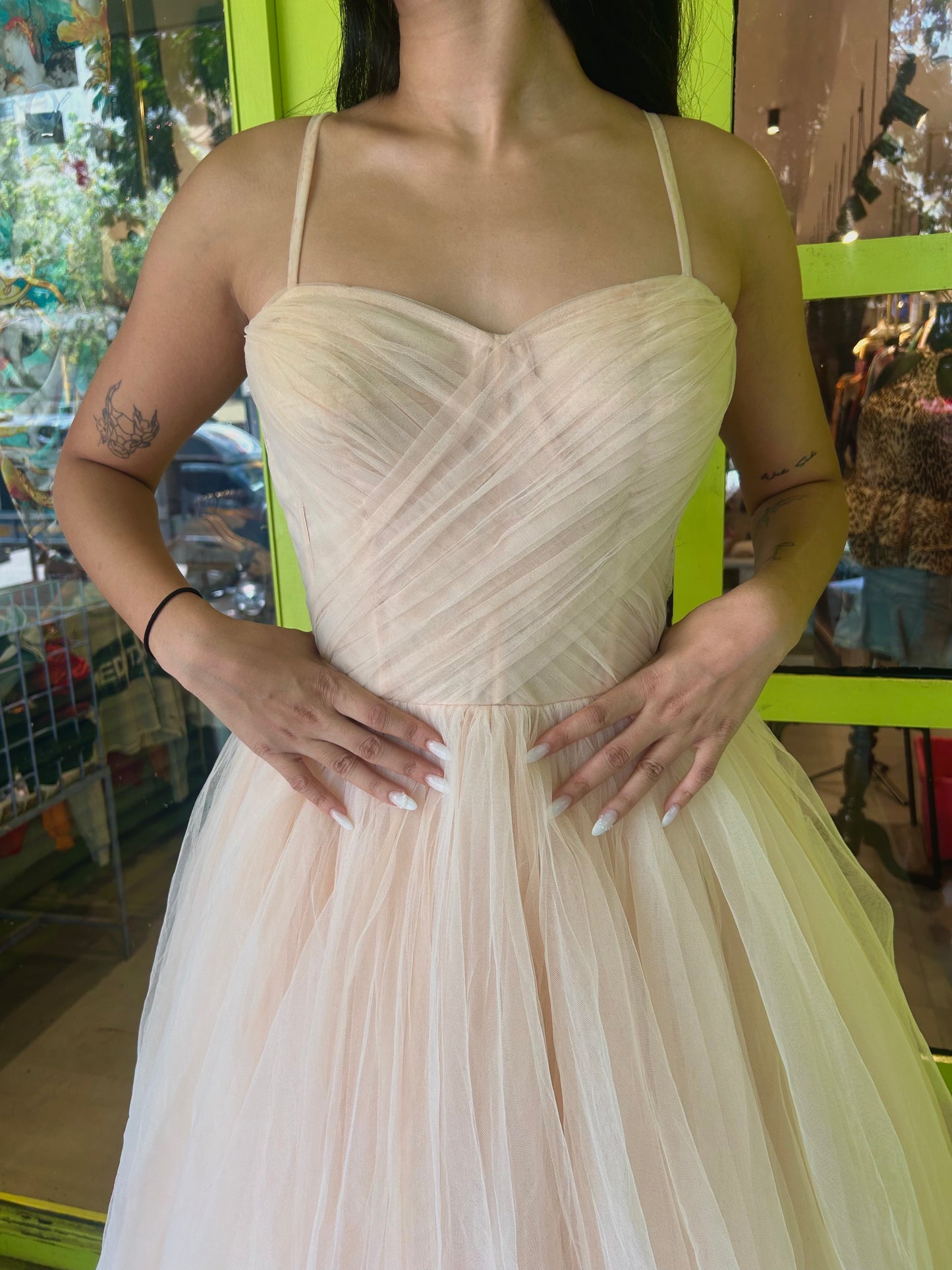 Gauri & Nainika Beige Gown Dress