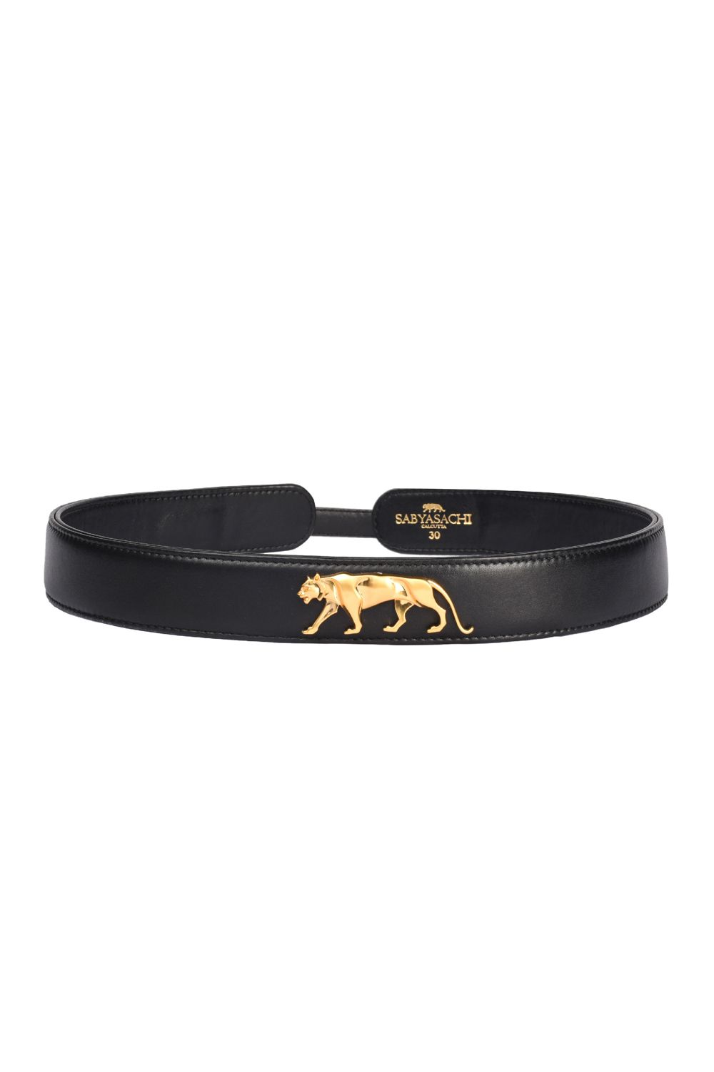 Sabyasachi Royal Bengal Tiger Embellished Black Leather Belt