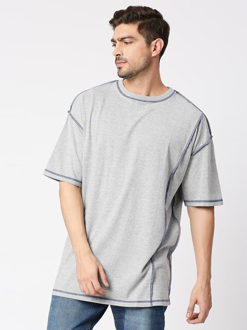 Blamblack Grey Comfort Fit Solid Tee