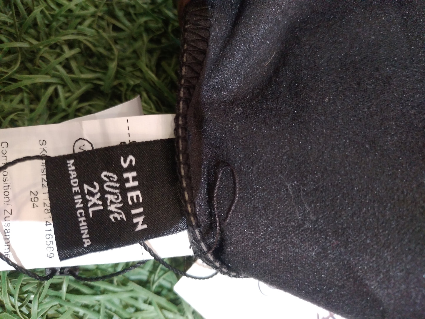 SHEIN Plus Button Front PU Halter Curvy Top