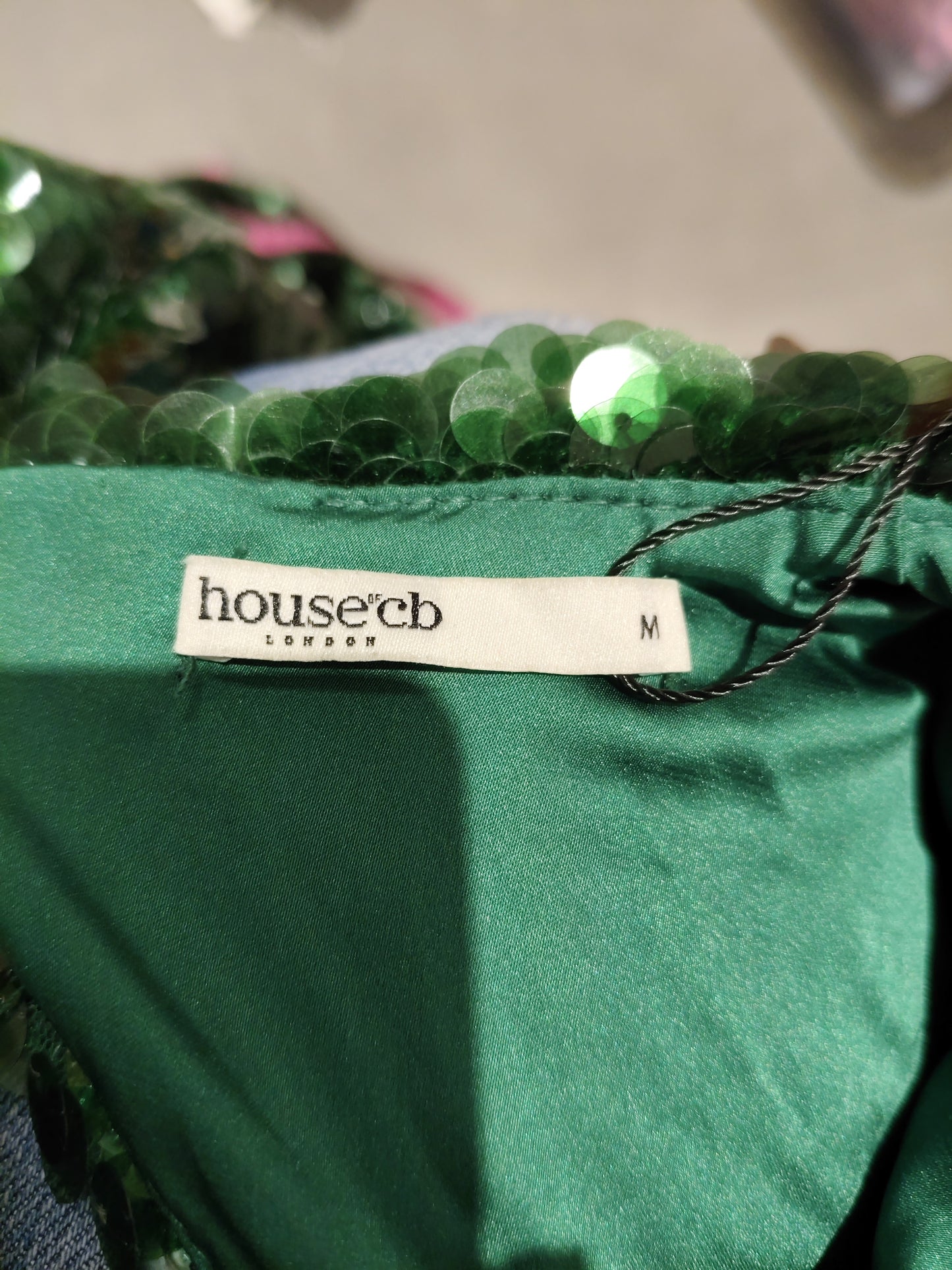 House Of CB Green Sequin Long Dress