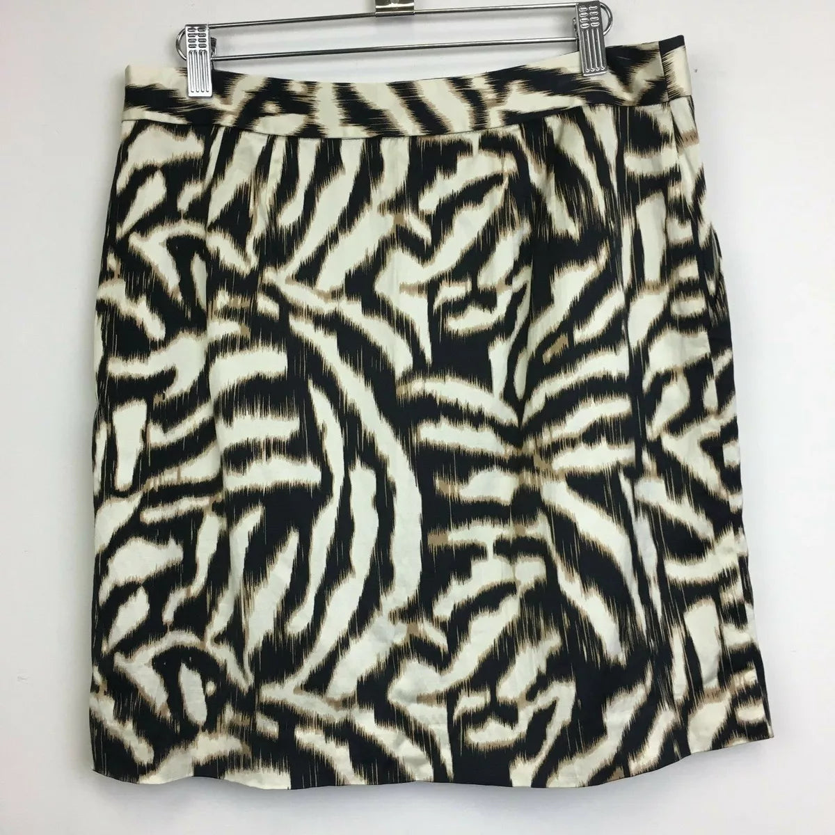 Ann Taylor Black Tan Cream Animal Print Skirt