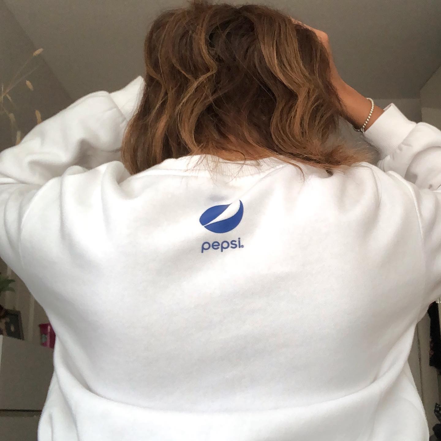 H&M Divided White Pepsi Printed Sweatshirt