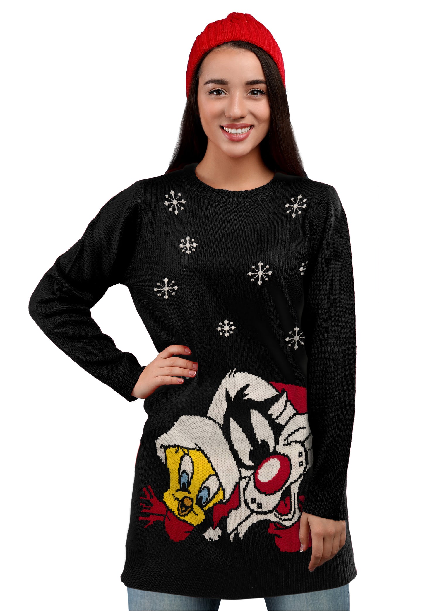 Looney Tunes Black Christmas Sweater