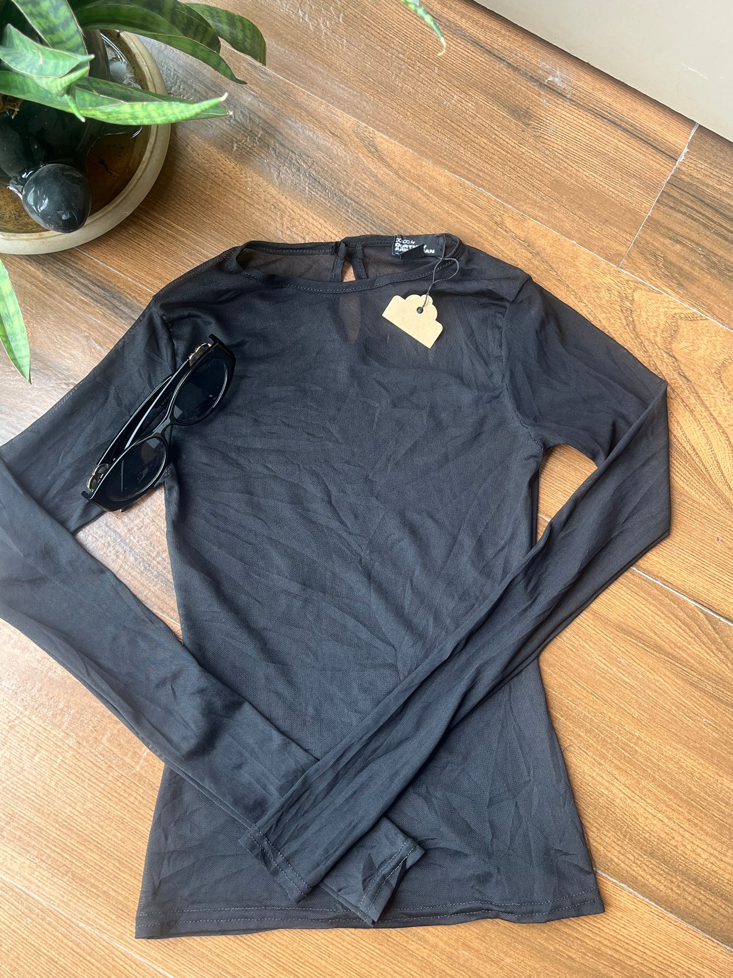 Black Sheer Full Sleeves