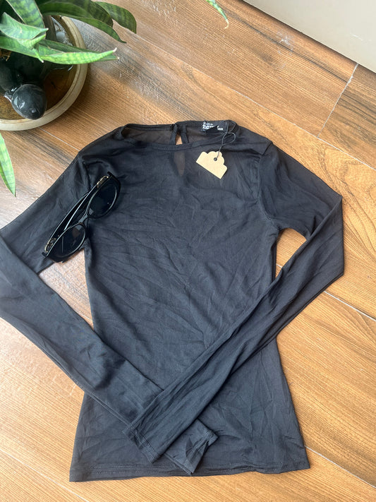 Black Sheer Full Sleeves