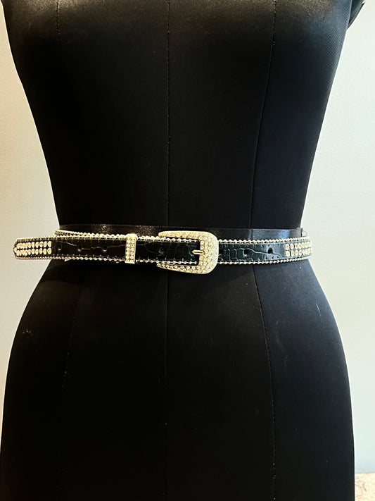 River Island Cross Rhinestone Belt