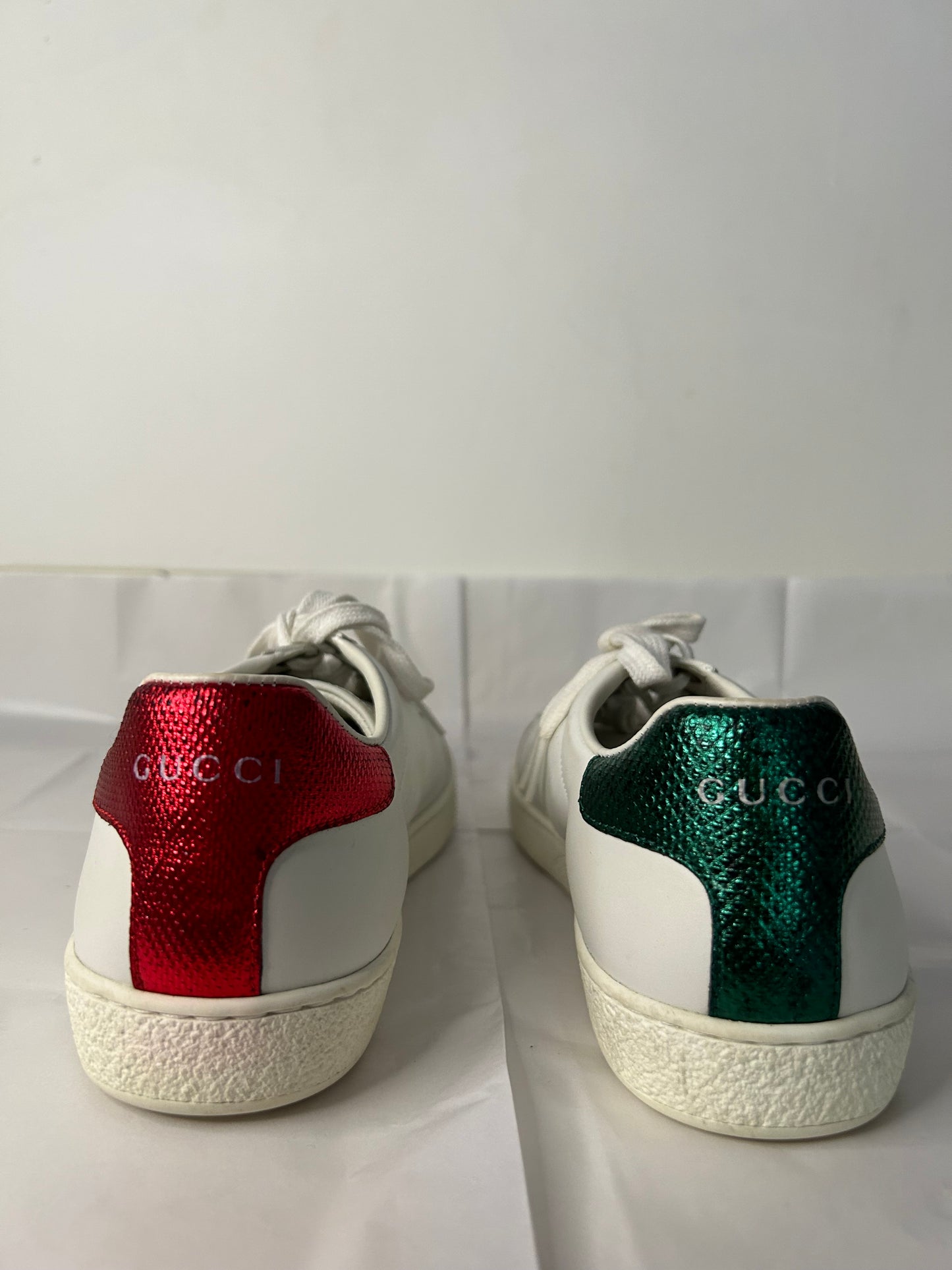 Gucci Lips Studded White Sneakers