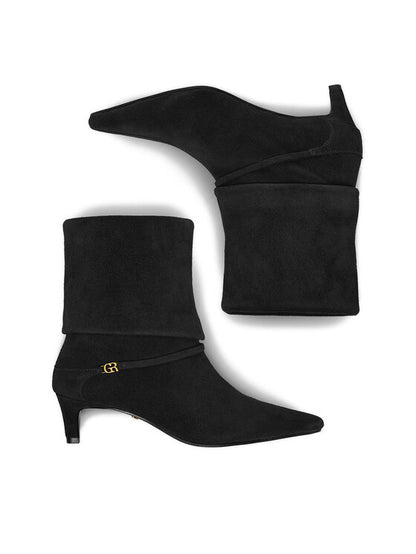 GINO ROSSIE Black Suede Boots