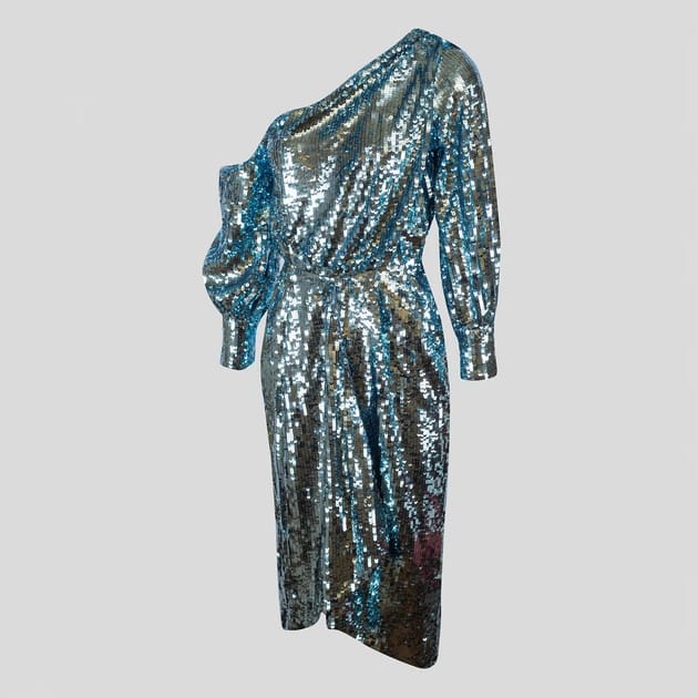 Asos blue sequin dress