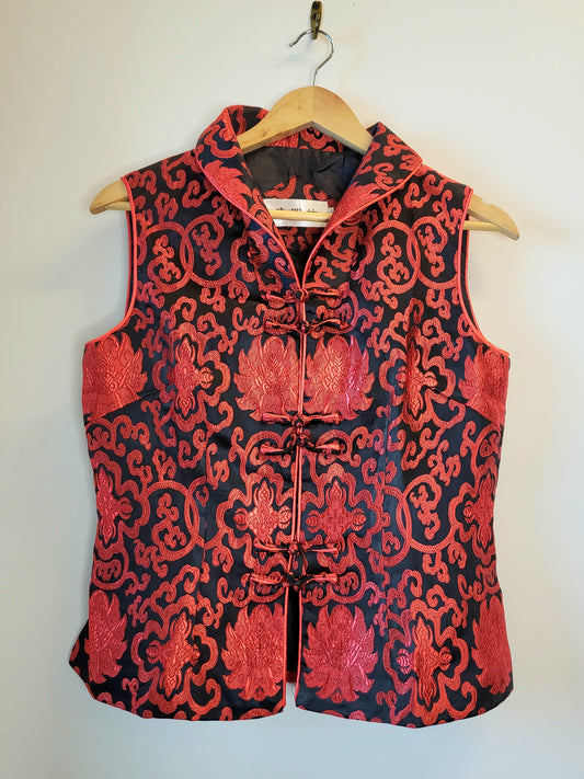 Vintage Tangyu Brocade Vest