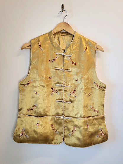 Gold Satin Vest