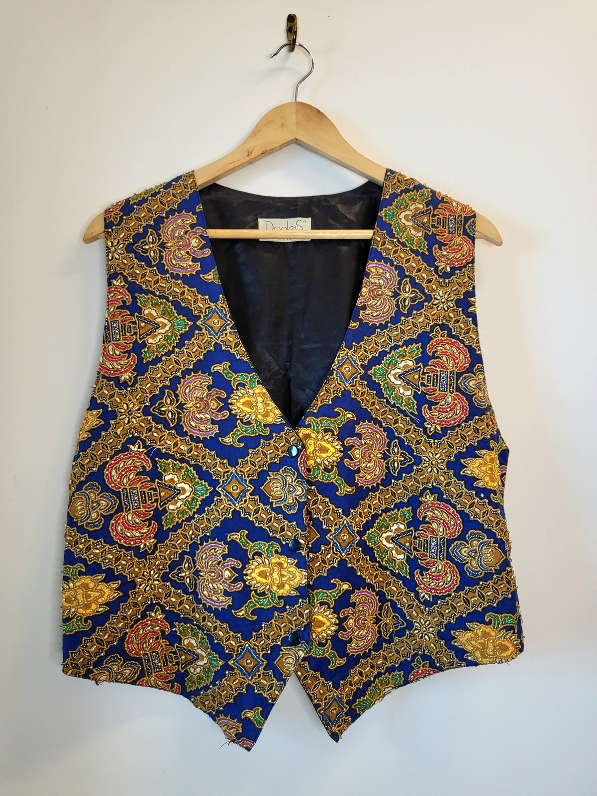Royal Blue Beaded Vest