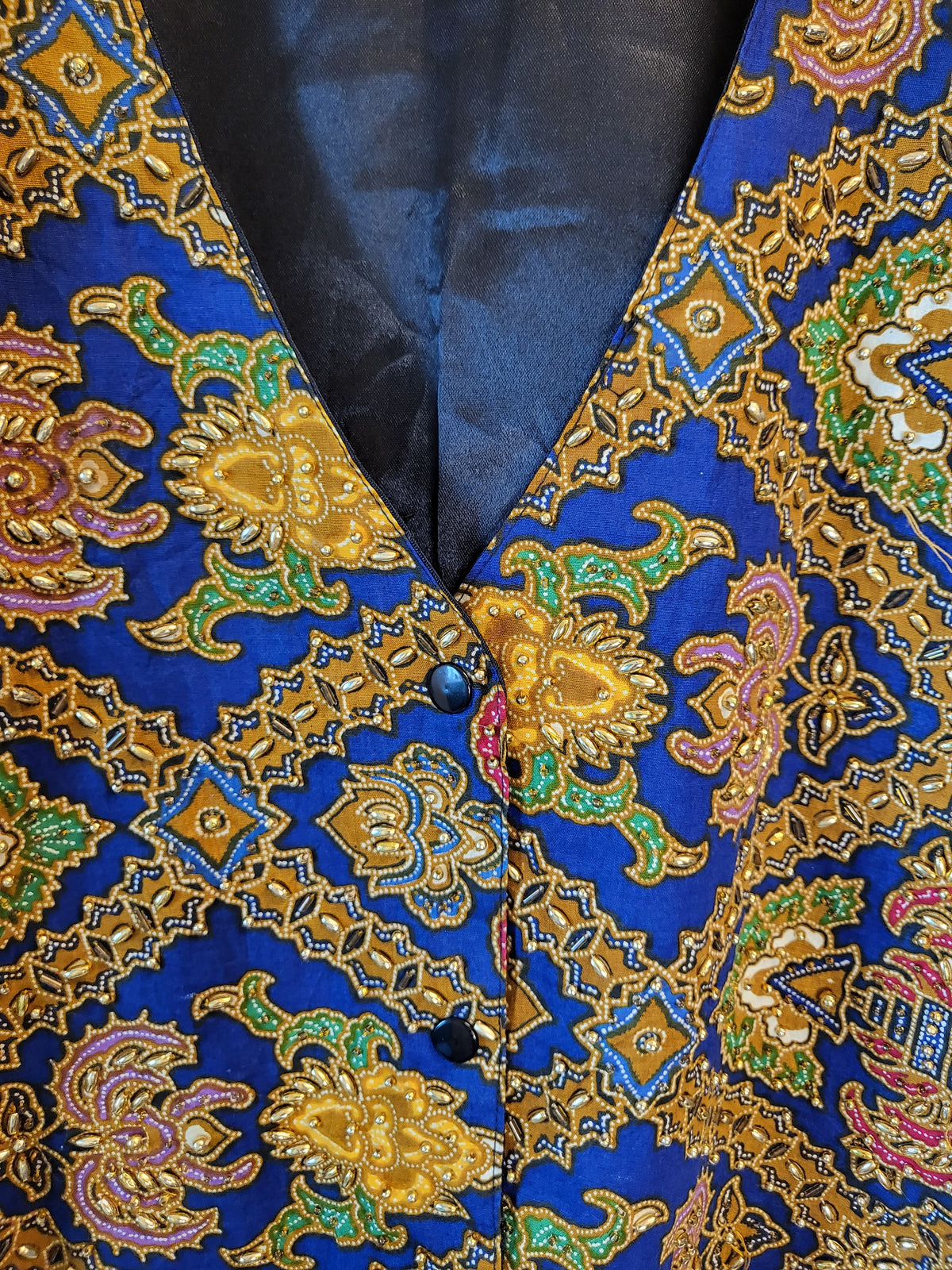 Royal Blue Beaded Vest