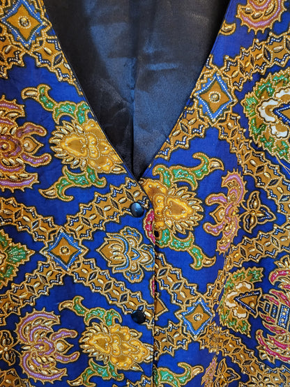 Royal Blue Beaded Vest