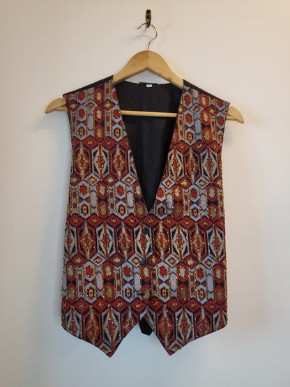 Beaded Geometric Vest