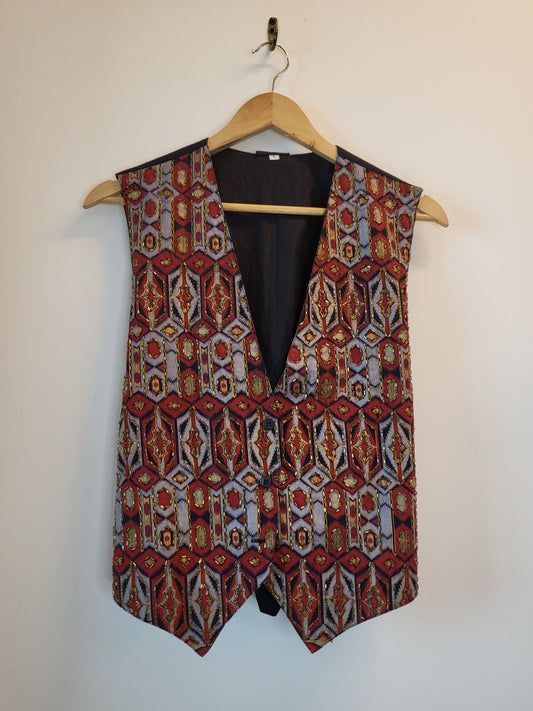 Beaded Geometric Vest